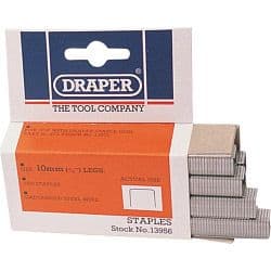Draper Heavy Duty Staples (Box of 1000) - 10mm