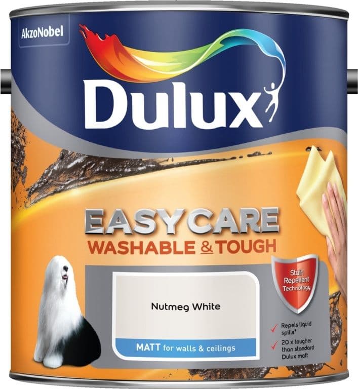 Dulux Easycare Matt 2 5L Nutmeg White