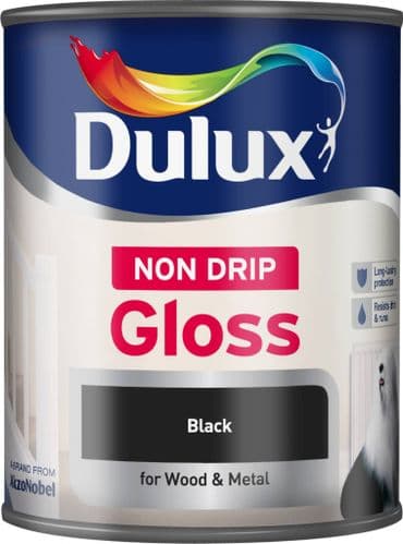 Dulux Non Drip Gloss 750ml - Black