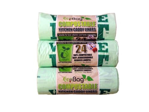 Ecobag 24 Compostable Caddy Liners - 10L