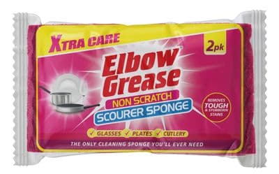 Elbow Grease Non Scratch Scourer Sponge - Pack 2