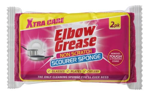 Elbow Grease Non Scratch Scourer Sponge - Pack 2