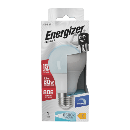 Energizer LED GLS E27 Daylight Dimmable 7.3w - 806lm