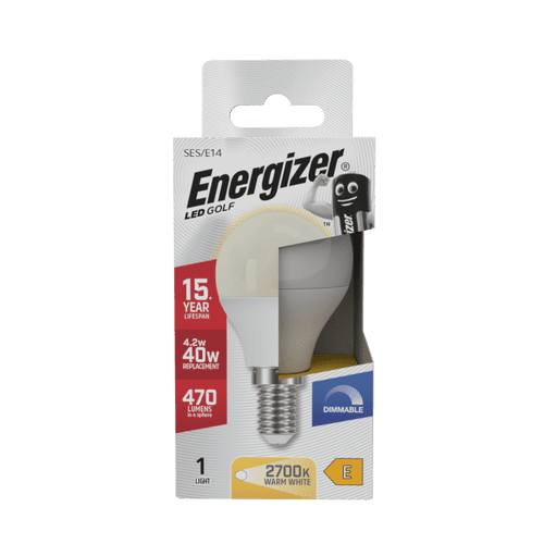 Energizer LED Golf 470lm Opal E14 Dimmable - 4.2w