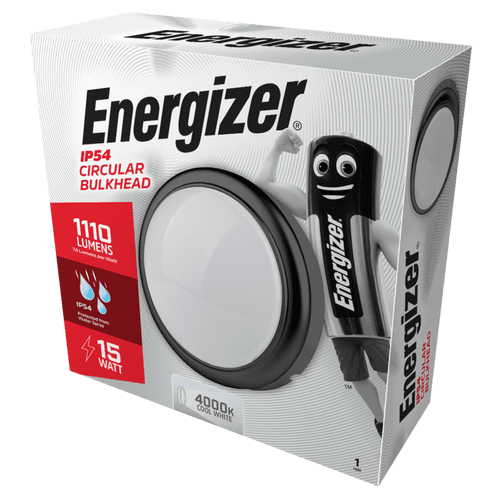 Energizer LED Round Bulkhead IP54 - 15w 4000k Cool White