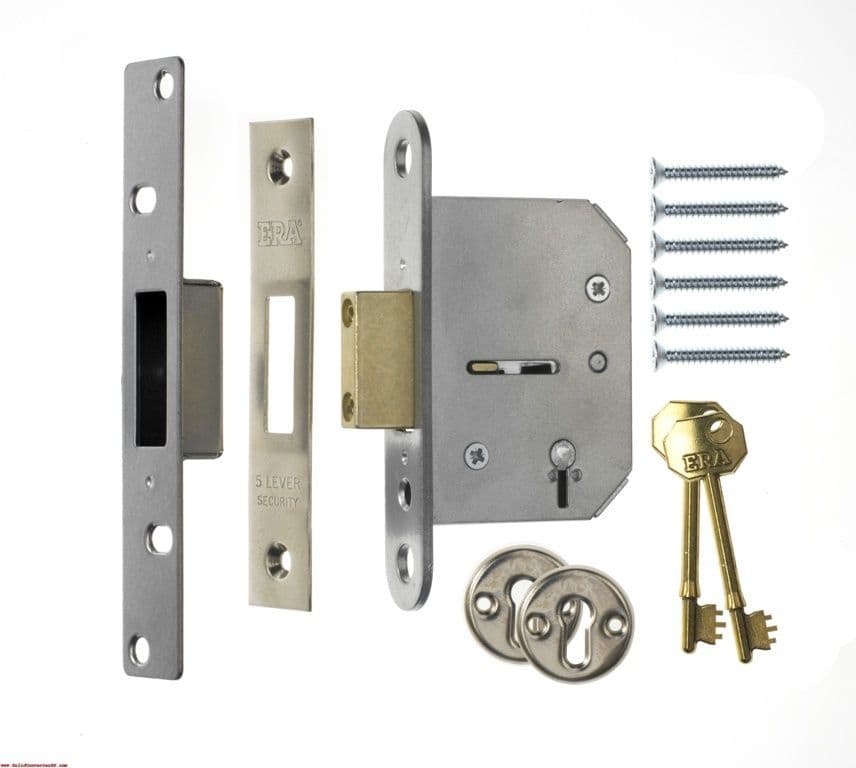 ERA Viscount Five-Lever Mortice Deadlock 63mm Chrome