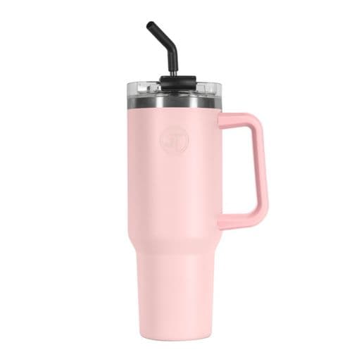 Eurosonic Double Walled Vacuum Mug With Handle - 40oz Peach
