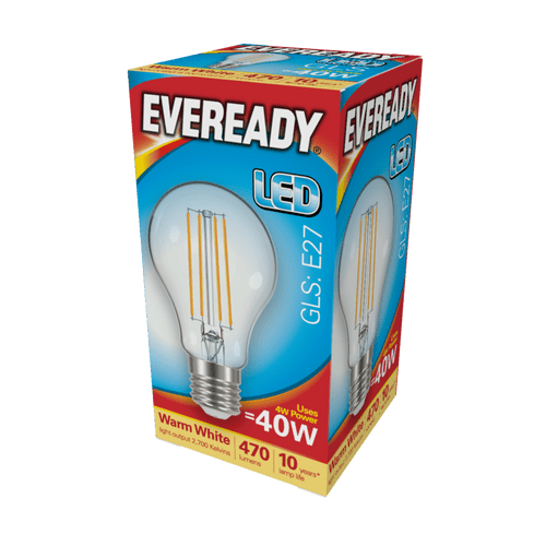 Eveready LED Filament GLS E27 470LM ES - 4W 27000K