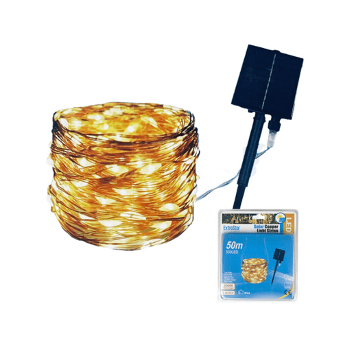 Extrastar Solar LED Copper Light String - 50m