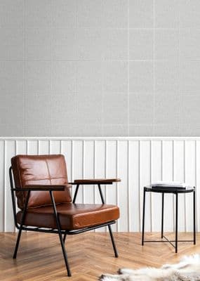 Fine Decor Camden Stitch Grey Panel FD42990 Wallpaper