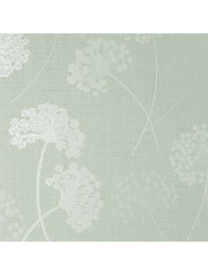 Fine Decor - Grace Allium Green Metallic Floral Texture FD43282 Wallpaper