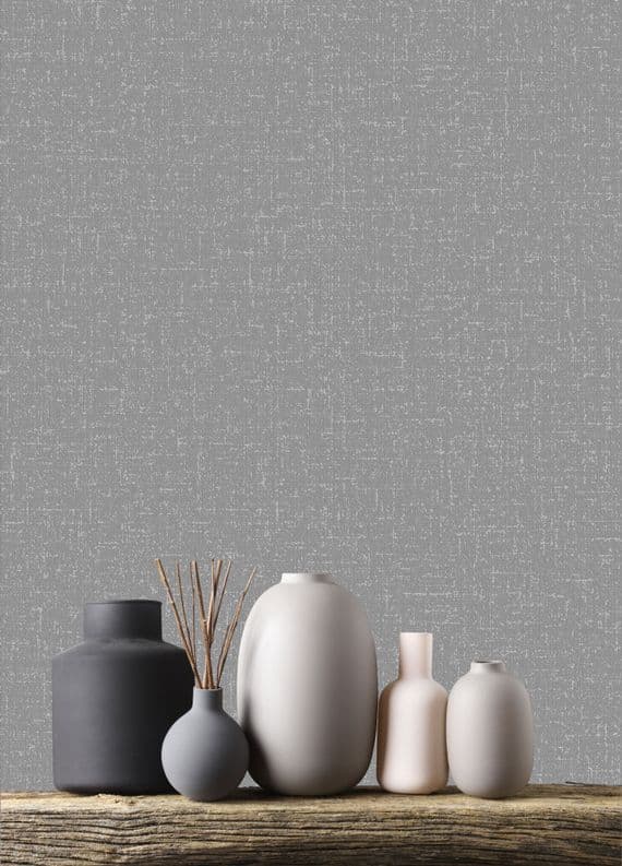 Fine Decor Quartz Texture Charcoal FD42570 Wallpaper