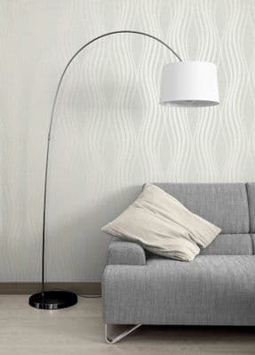 Fine Decor Quartz Wave Silver FD42567 Wallpaper