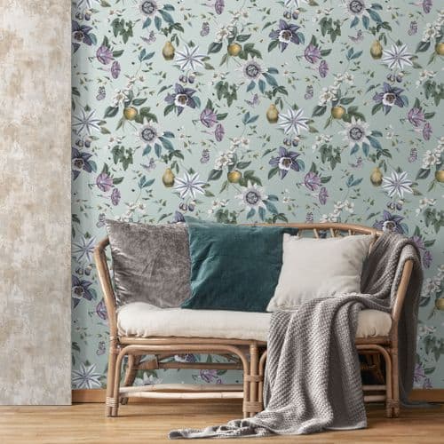 Fine Decor Sierra Floral Sage FD43061 Wallpaper