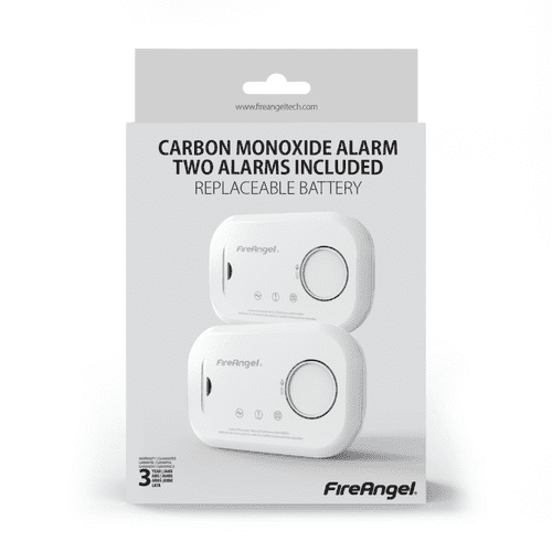 Fire Angel Carbon Monoxide Alarm Twin Pack - Replaceable Battery