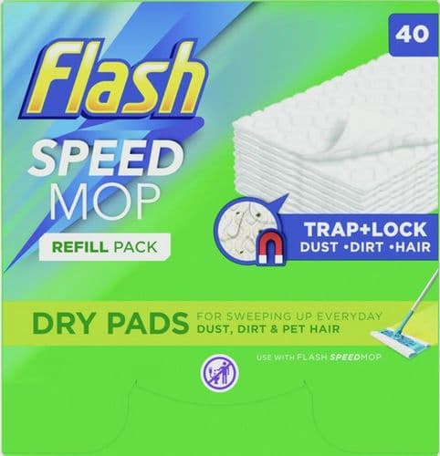 Flash Speedmop Dry Refill Pads - 40 Pads
