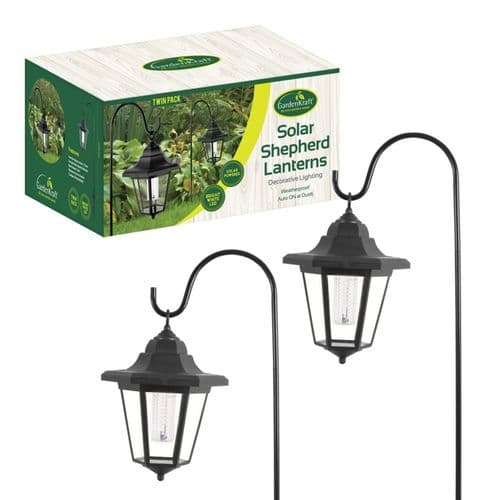 GardenKraft Solar Shepherd Lantern - 2 Piece