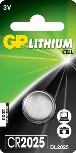 GP Lithium Button Cell Battery - CR2025 Single