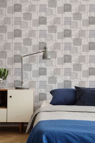 Graham and Brown Abstract Lines Grey 114937 Wallpaper