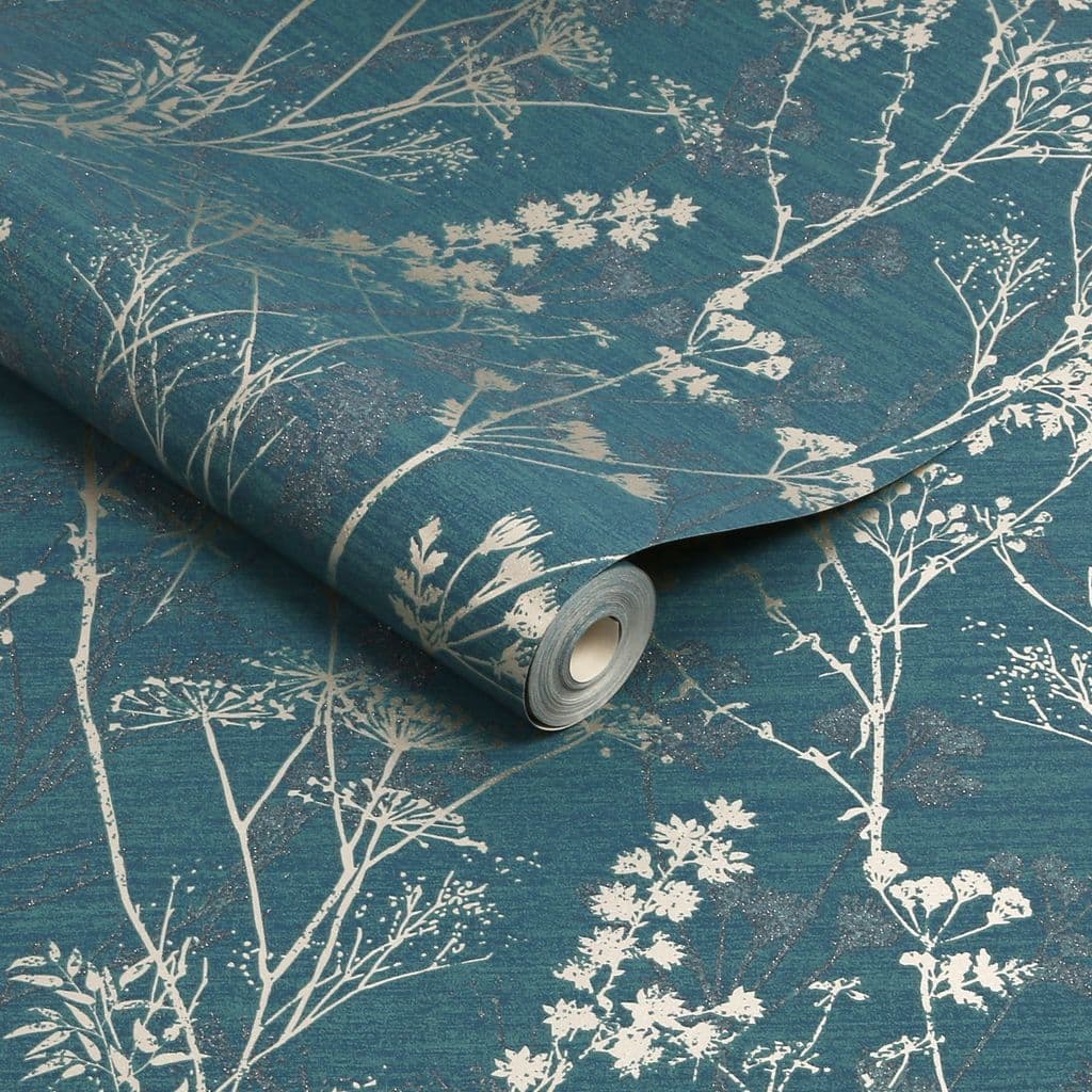 Graham and Brown Hedgerow Teal 112571 Wallpaper