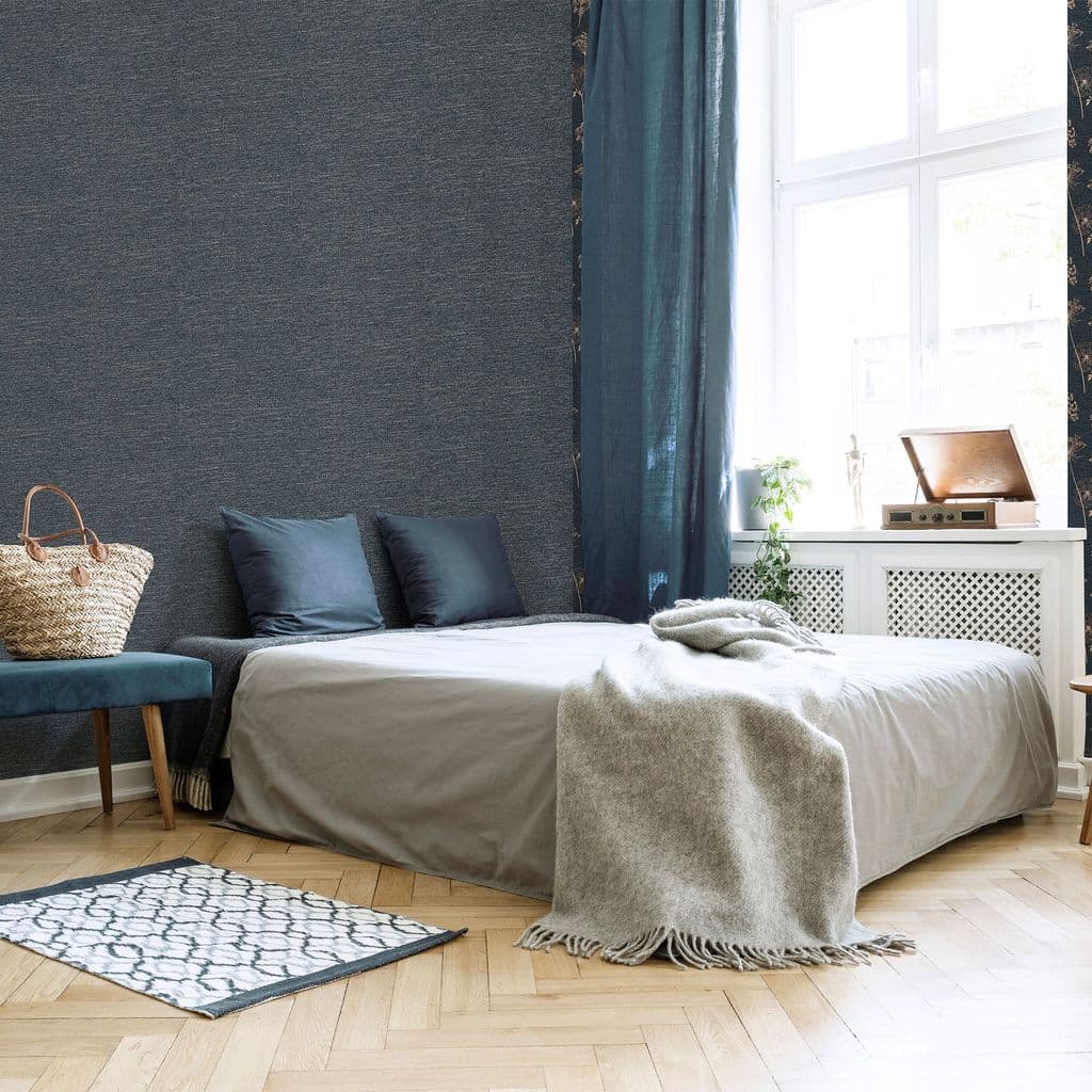 Graham and Brown Heritage Texture Navy 108621 Wallpaper