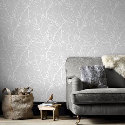 Graham and Brown Innocence Grey 33-274 Wallpaper