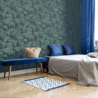 Graham and Brown Julien MacDonald Honolulu Navy 112086 Wallpaper