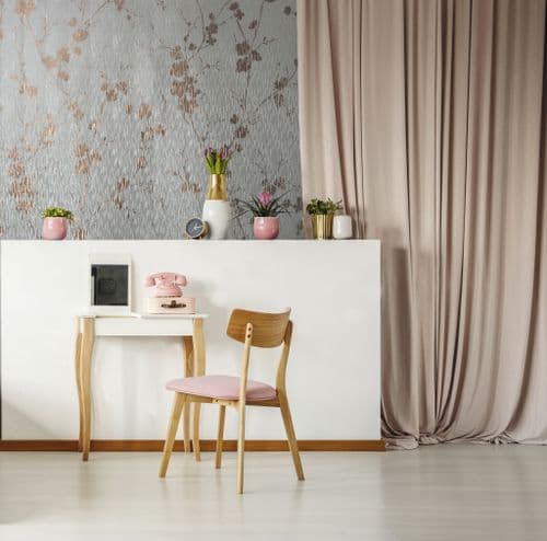 Graham and Brown Theia Blossom Rose Gold 106601 Wallpaper