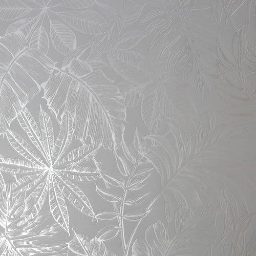 Graham and Brown Tropic Archive Grey Leaf 115099 Wallpaper