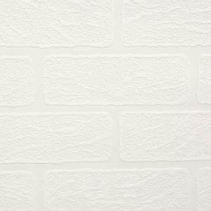 Graham & Brown Superfresco Paintable White Brick Effect Wallpaper 93744