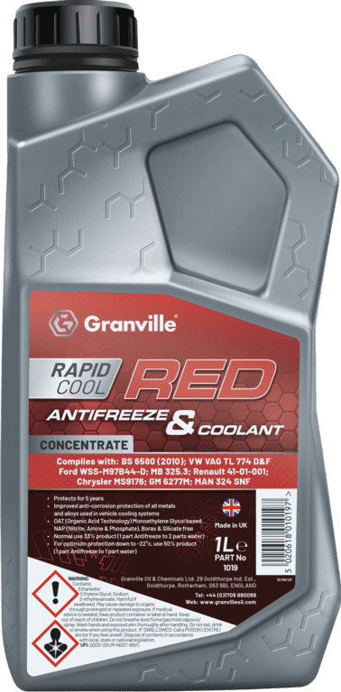 Granville Rapid Cool Red Antifreeze Concentrate 1L