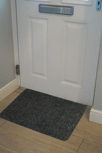 Groundsman Basic Ribbed Indoor Doormat 50 x 80cm - Anthracite