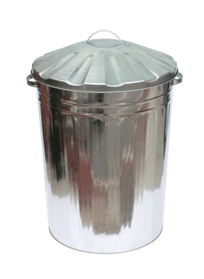 Groundsman Galvanised Bin with Steel Lid