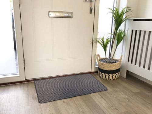 Flooring Grey Plain Door mat, 75cm x 50cm