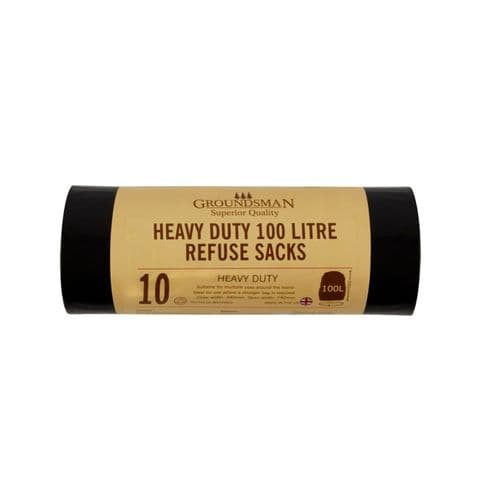 Groundsman Heavy Duty Refuse Sacks - 100L - 10 Rolls