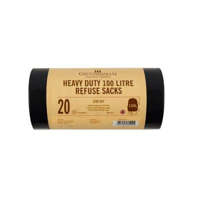 Groundsman Heavy Duty Refuse Sacks - 100L - Roll of 20