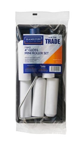 Hamilton For The Trade Medium Pile Mini Gloss Roller Set 4" - 7 Piece