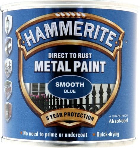 Hammerite Metal Paint Smooth 250ml - Blue