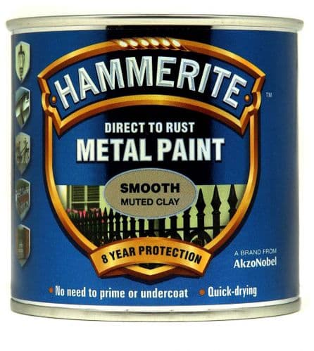 Hammerite Metal Paint Smooth 250ml - Muted Clay