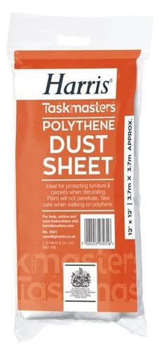Harris Polythene Dust Sheet - 12ft x 12ft