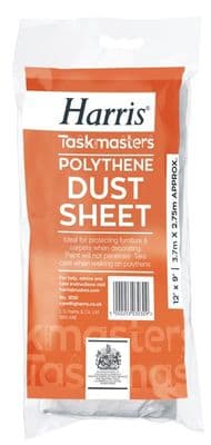 Harris Polythene Dust Sheet - 12ft x 9ft
