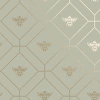 Holden Decor Honeycomb Bee Green 13080 Wallpaper