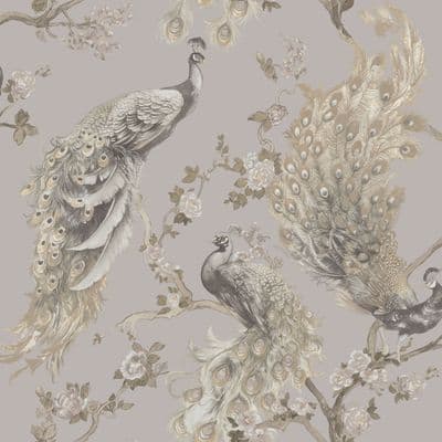 Holden Decor Menali Peacock Grey 35920 Wallpaper