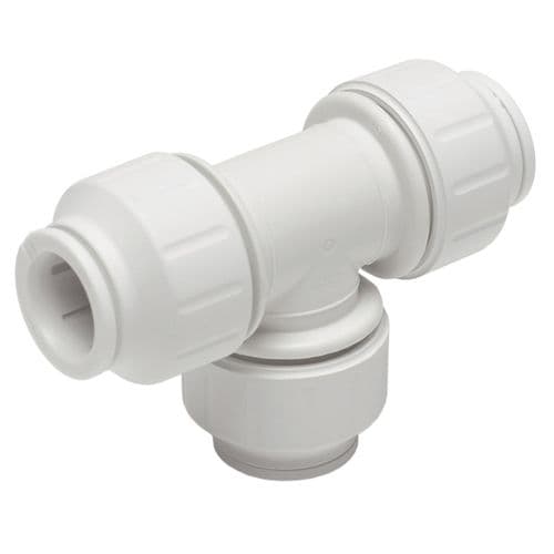 JG Speedfit Equal Tee Connector - 10mm - White  Pack 10