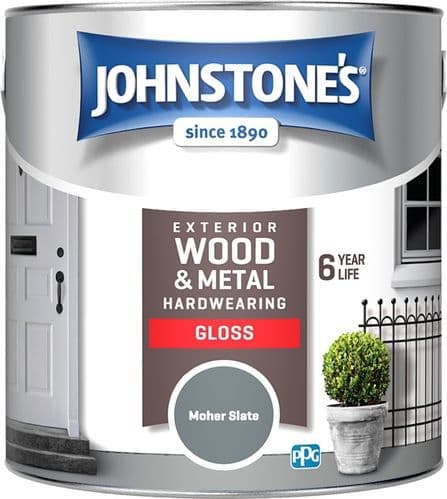 Johnstone's Exterior Hardwearing Gloss 2.5L - Moher Slate