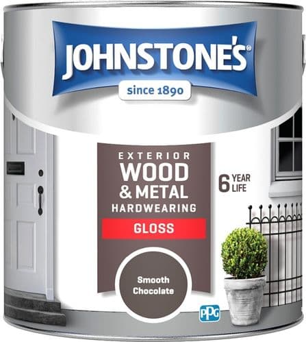 Johnstone's Exterior Hardwearing Gloss 2.5L - Smooth Chocolate