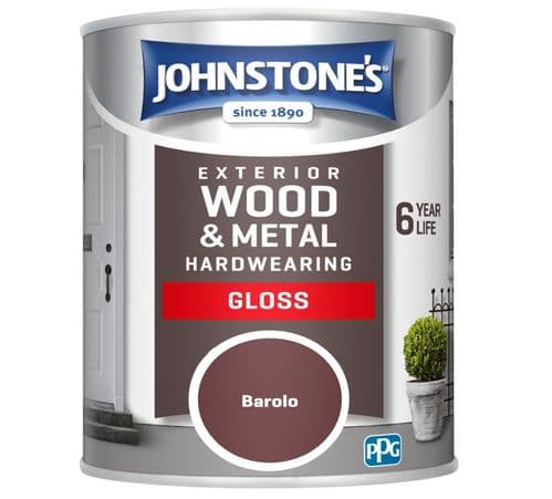 Johnstone's Exterior Hardwearing Gloss 750ml - Barolo