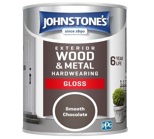 Johnstone's Exterior Hardwearing Gloss 750ml - Smooth Chocolate