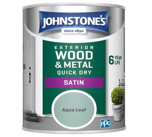 Johnstone's Exterior Quick Dry Satin 750ml - Aqua Leaf