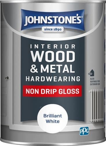 Johnstone's Non Drip Gloss - Brilliant White - 1.25L